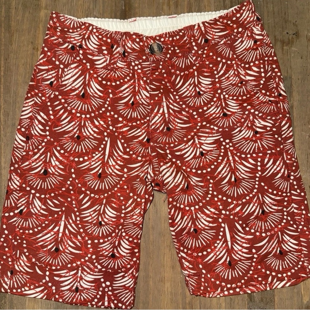 City Ink Boys Red Summer Shorts Size 6 NWOT
